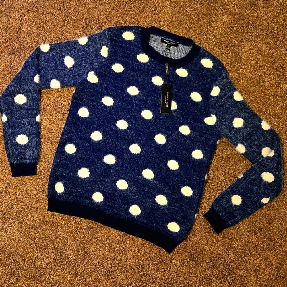 Romeo & Juliet Navy polka dot sweater